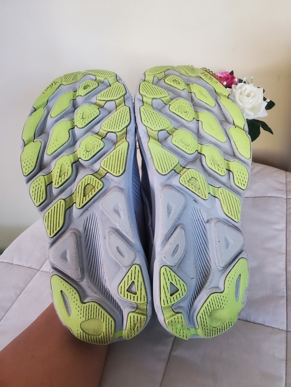 HOKA One Women's Clifton 9 Wide Sky Blue/Pink  Size 8.5D - Picture 7 of 7